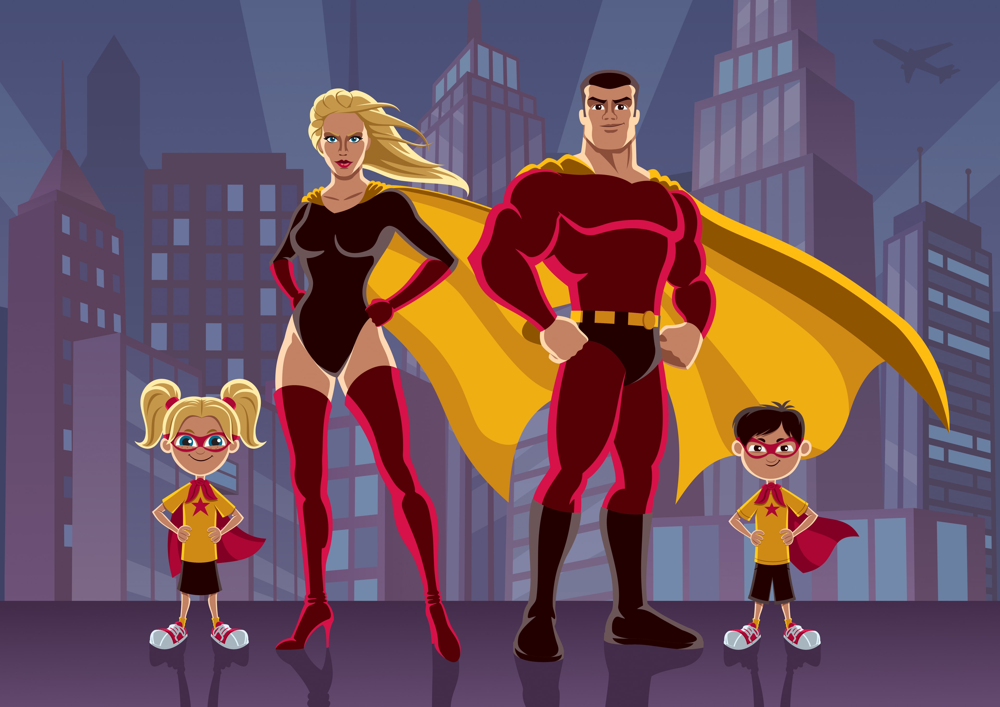 Everyday superheroes wearing capes — we are all superheroes
