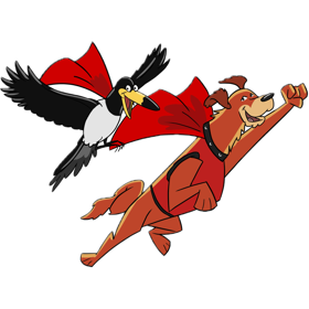 Hallelujah Hound — superhero dog and bird working for God to save the world